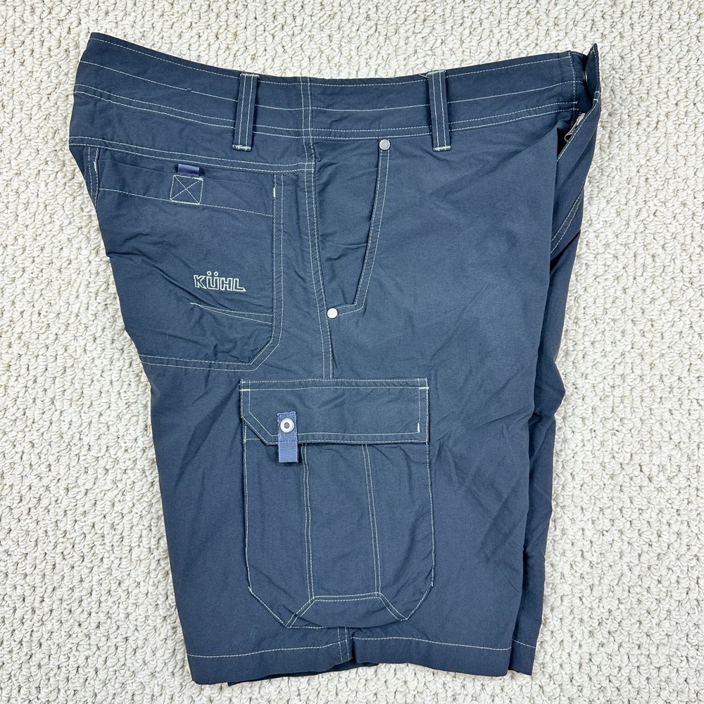 KUHL Renegade Shorts Mens 32x10 Dark Gray Stretch Utility Hiking Outdoors Trail